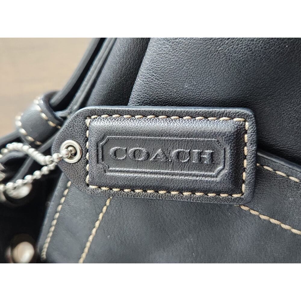 Coach 9434 Vintage Y2K Soho Black Leather Shoulder Bag w/Contrast Stitching - Picture 7 of 13
